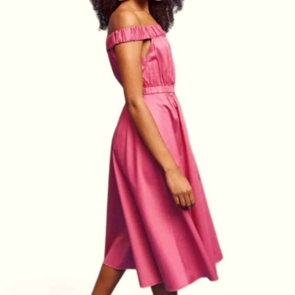 Anthropologie Maeve Mona Off the Shoulder Dress W/ Pockets - Picture 3 of 8